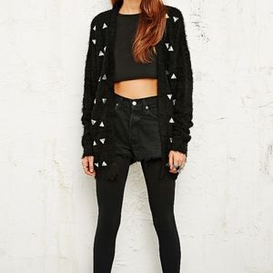 Minkpink Fuzzy Ateroid Gem Triangle Cardigan